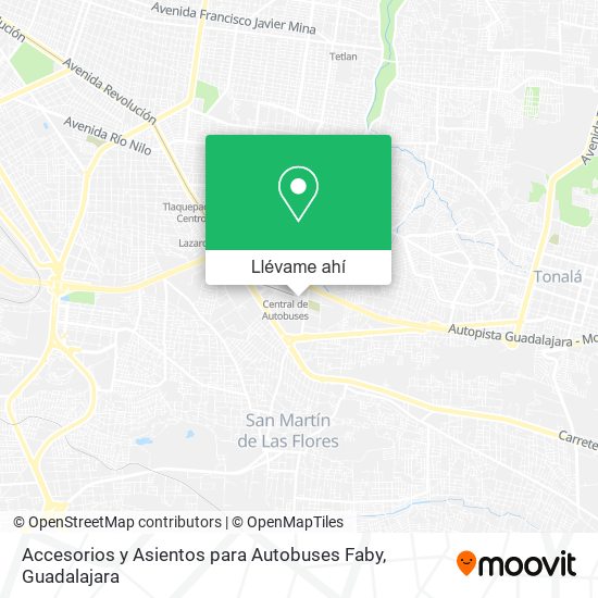 Mapa de Accesorios y Asientos para Autobuses Faby