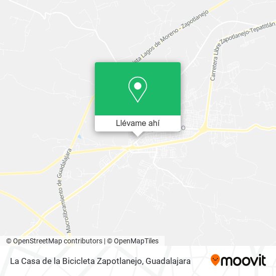 Mapa de La Casa de la Bicicleta Zapotlanejo