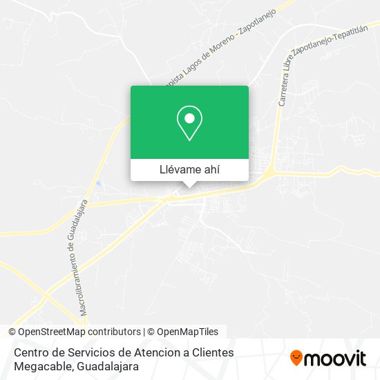 Mapa de Centro de Servicios de Atencion a Clientes Megacable