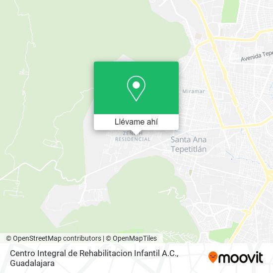 Mapa de Centro Integral de Rehabilitacion Infantil A.C.