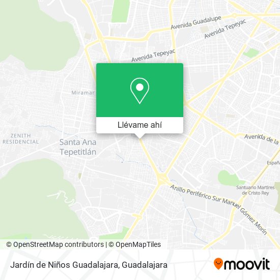 Mapa de Jardín de Niños Guadalajara