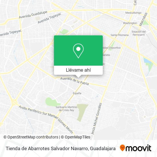 Mapa de Tienda de Abarrotes Salvador Navarro