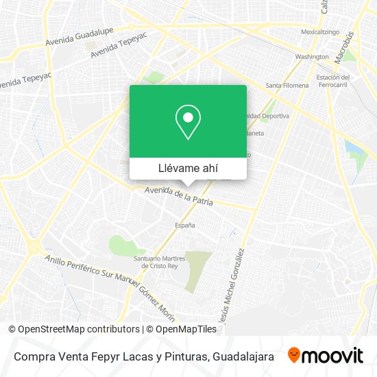 Mapa de Compra Venta Fepyr Lacas y Pinturas