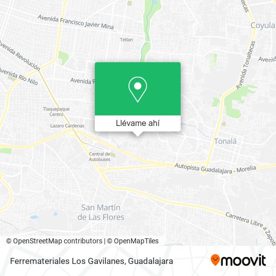 Mapa de Ferremateriales Los Gavilanes