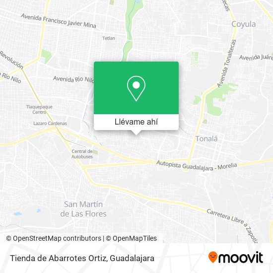 Mapa de Tienda de Abarrotes Ortiz