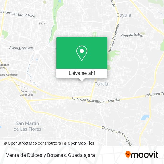 Mapa de Venta de Dulces y Botanas