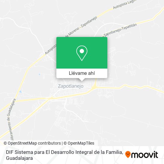 Mapa de DIF Sistema para El Desarrollo Integral de la Familia