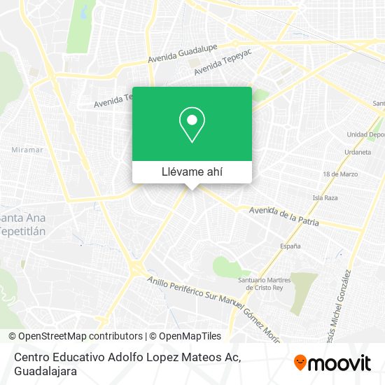 Mapa de Centro Educativo Adolfo Lopez Mateos Ac