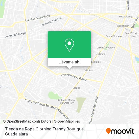 Cómo llegar a Tienda de Ropa Clothing Trendy Boutique en Guadalajara en  Autobús o Tren?