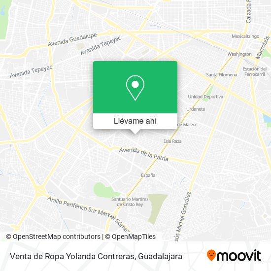 Mapa de Venta de Ropa Yolanda Contreras