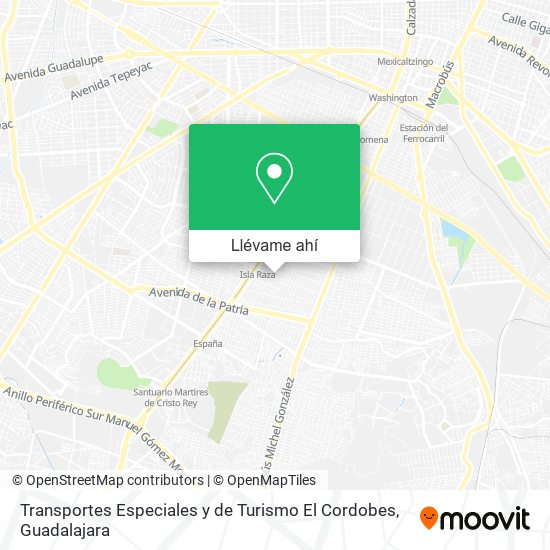 Mapa de Transportes Especiales y de Turismo El Cordobes