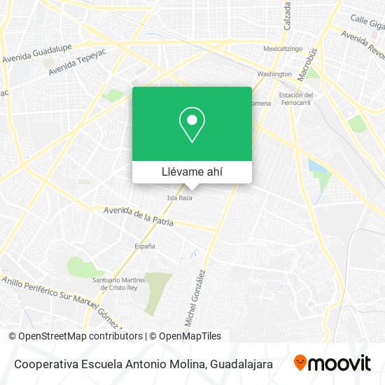 Mapa de Cooperativa Escuela Antonio Molina