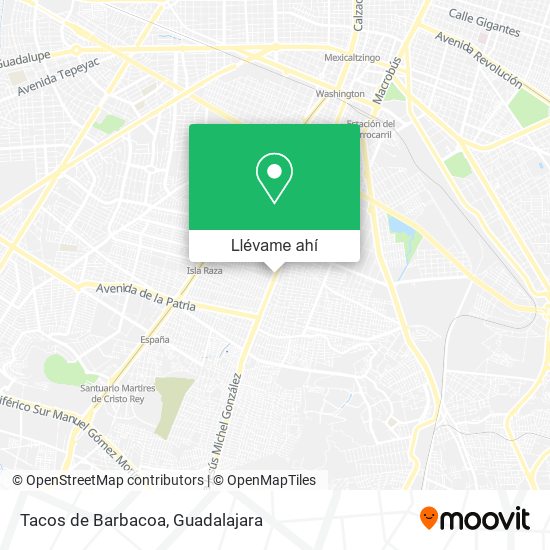 Mapa de Tacos de Barbacoa