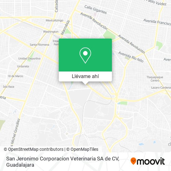 Mapa de San Jeronimo Corporacion Veterinaria SA de CV