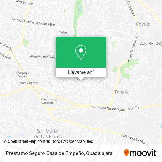 Mapa de Prestamo Seguro Casa de Empeño