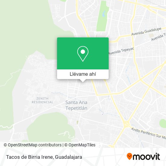 Mapa de Tacos de Birria Irene