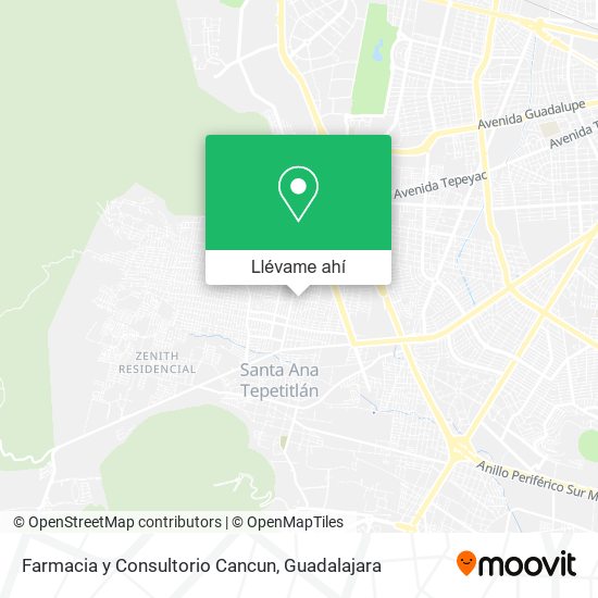 Mapa de Farmacia y Consultorio Cancun