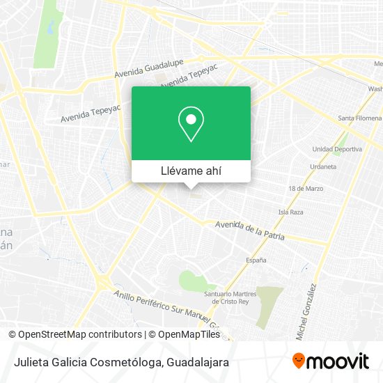 Mapa de Julieta Galicia Cosmetóloga