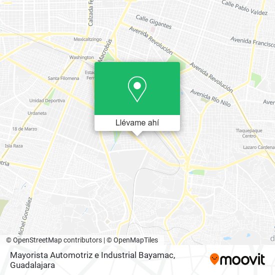 Mapa de Mayorista Automotriz e Industrial Bayamac
