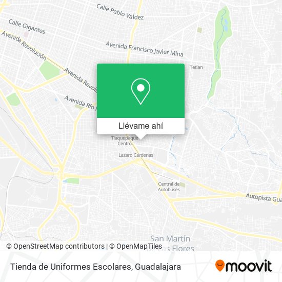 Mapa de Tienda de Uniformes Escolares