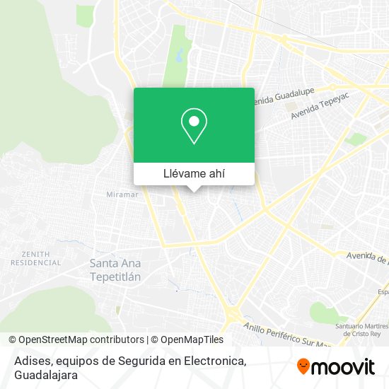 Mapa de Adises, equipos de Segurida en Electronica