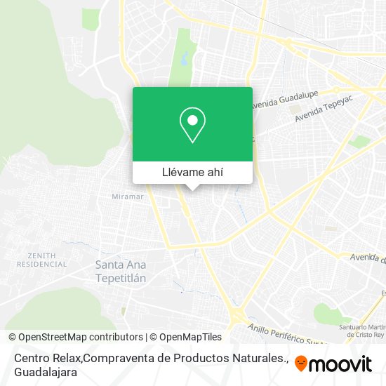 Mapa de Centro Relax,Compraventa de Productos Naturales.