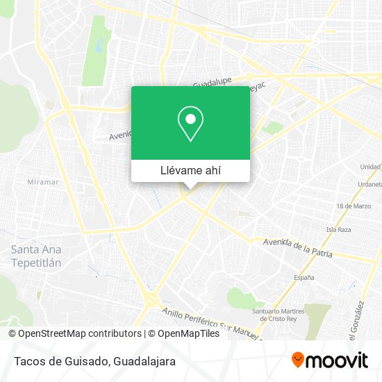 Mapa de Tacos de Guisado