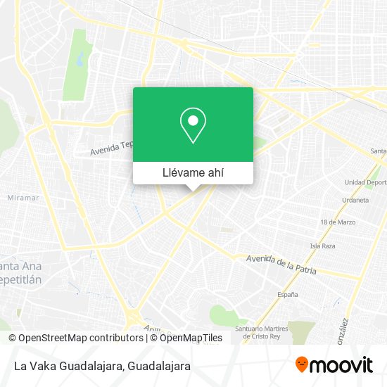Mapa de La Vaka Guadalajara