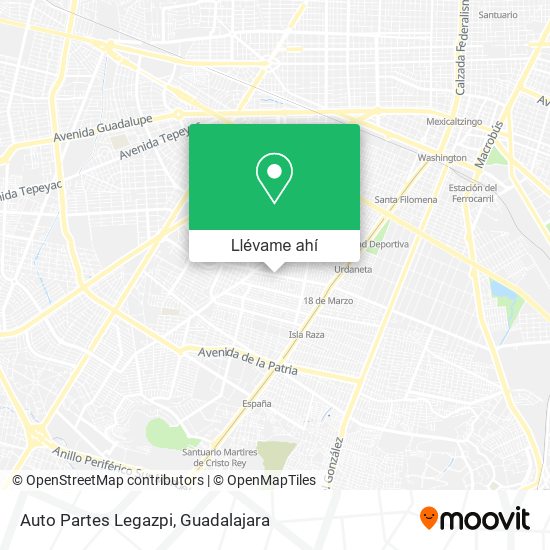 Mapa de Auto Partes Legazpi