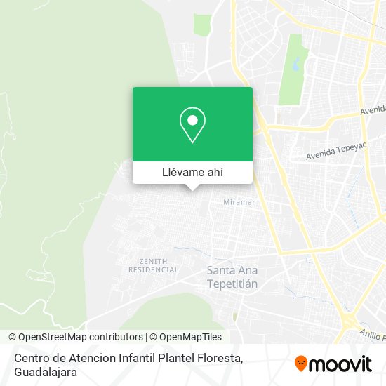 Mapa de Centro de Atencion Infantil Plantel Floresta