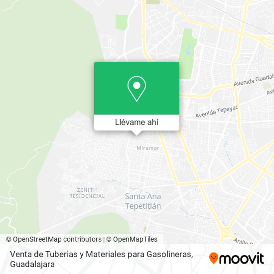 Mapa de Venta de Tuberias y Materiales para Gasolineras