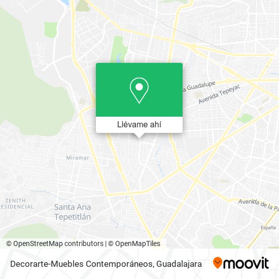 Mapa de Decorarte-Muebles Contemporáneos