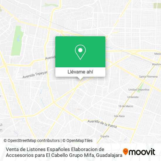 Mapa de Venta de Listones Españoles Elaboracion de Accsesorios para El Cabello Grupo Mifa