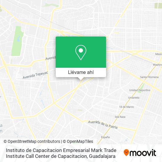 Mapa de Instituto de Capacitacion Empresarial Mark Trade Institute Call Center de Capacitacion