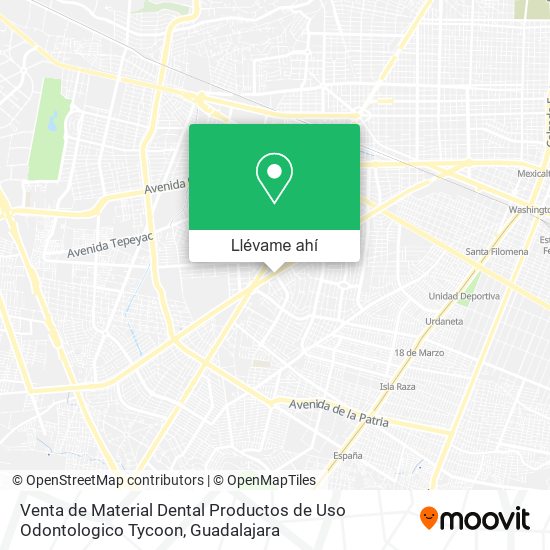 Mapa de Venta de Material Dental Productos de Uso Odontologico Tycoon