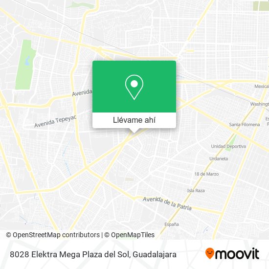 Mapa de 8028 Elektra Mega Plaza del Sol