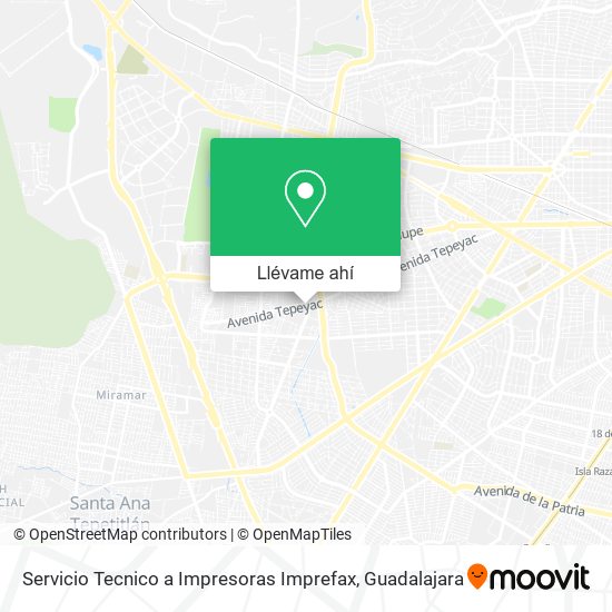 Mapa de Servicio Tecnico a Impresoras Imprefax