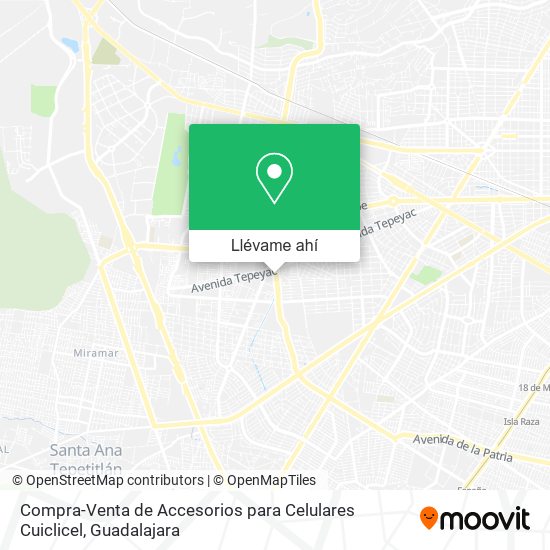 Mapa de Compra-Venta de Accesorios para Celulares Cuiclicel