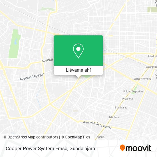 Mapa de Cooper Power System Fmsa