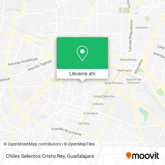 Mapa de Chiles Selectos Cristo Rey