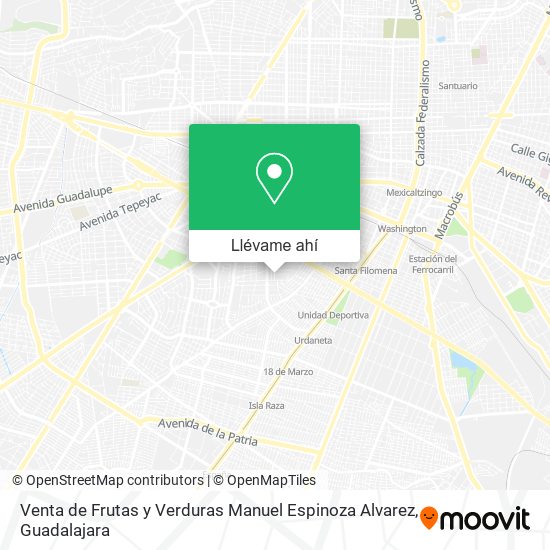 Mapa de Venta de Frutas y Verduras Manuel Espinoza Alvarez