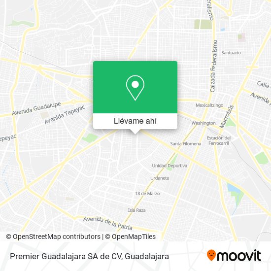 Mapa de Premier Guadalajara SA de CV