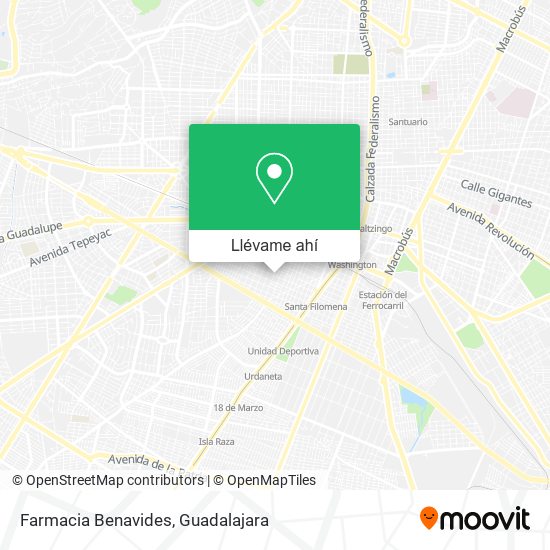 Mapa de Farmacia Benavides