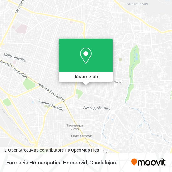 Mapa de Farmacia Homeopatica Homeovid