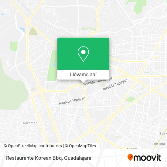 Mapa de Restaurante Korean Bbq