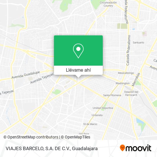 Mapa de VIAJES BARCELO, S.A. DE C.V.
