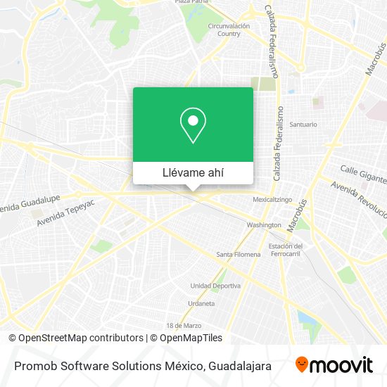 Mapa de Promob Software Solutions México