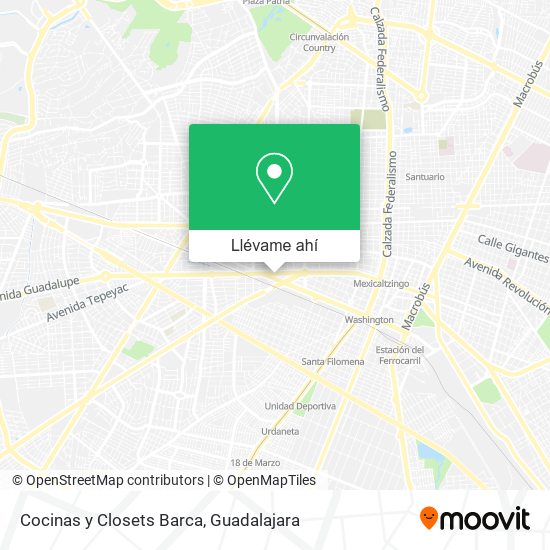 Mapa de Cocinas y Closets Barca