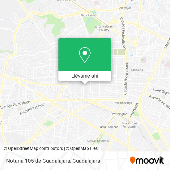 Mapa de Notaria 105 de Guadalajara