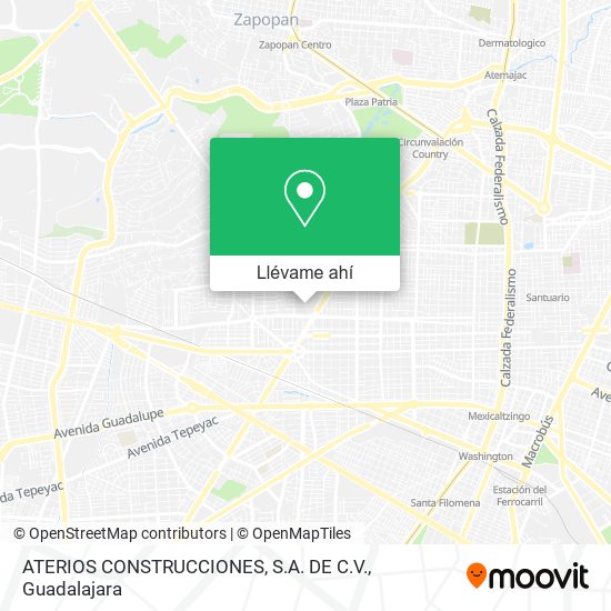 Mapa de ATERIOS CONSTRUCCIONES, S.A. DE C.V.